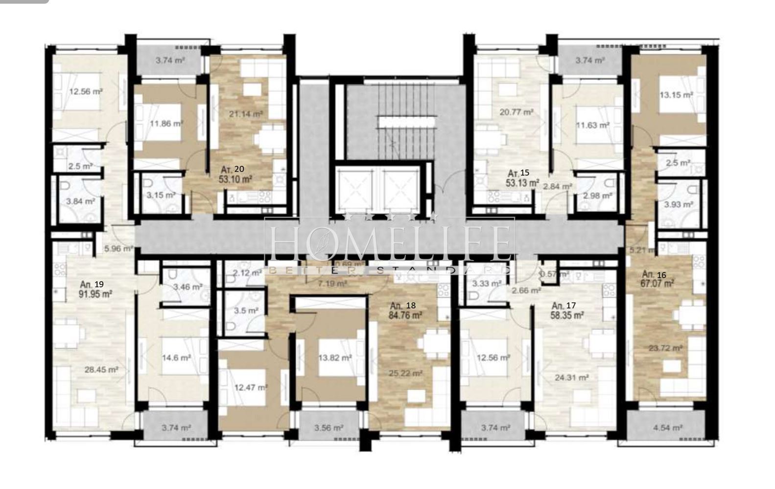 Two-room apartment in Center-0 Two-room apartment in Center - 0