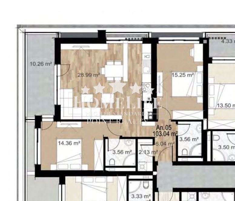 Three-room apartment in Center-0 Three-room apartment in Center - 0