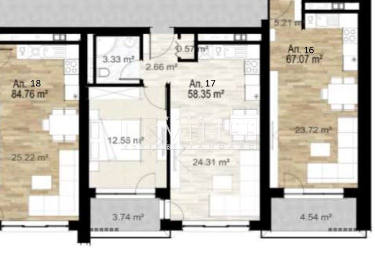 Two-room apartment in Center-0 Two-room apartment in Center - 0