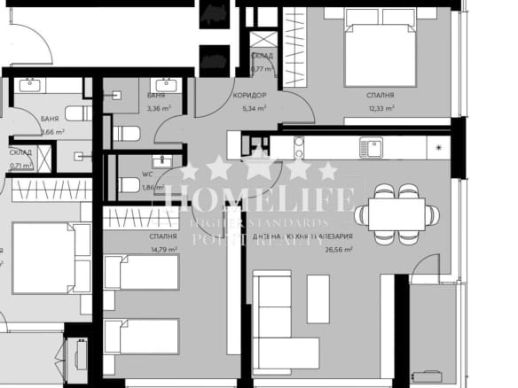 Южен тристаен апартамент в Кръстова вада - 0