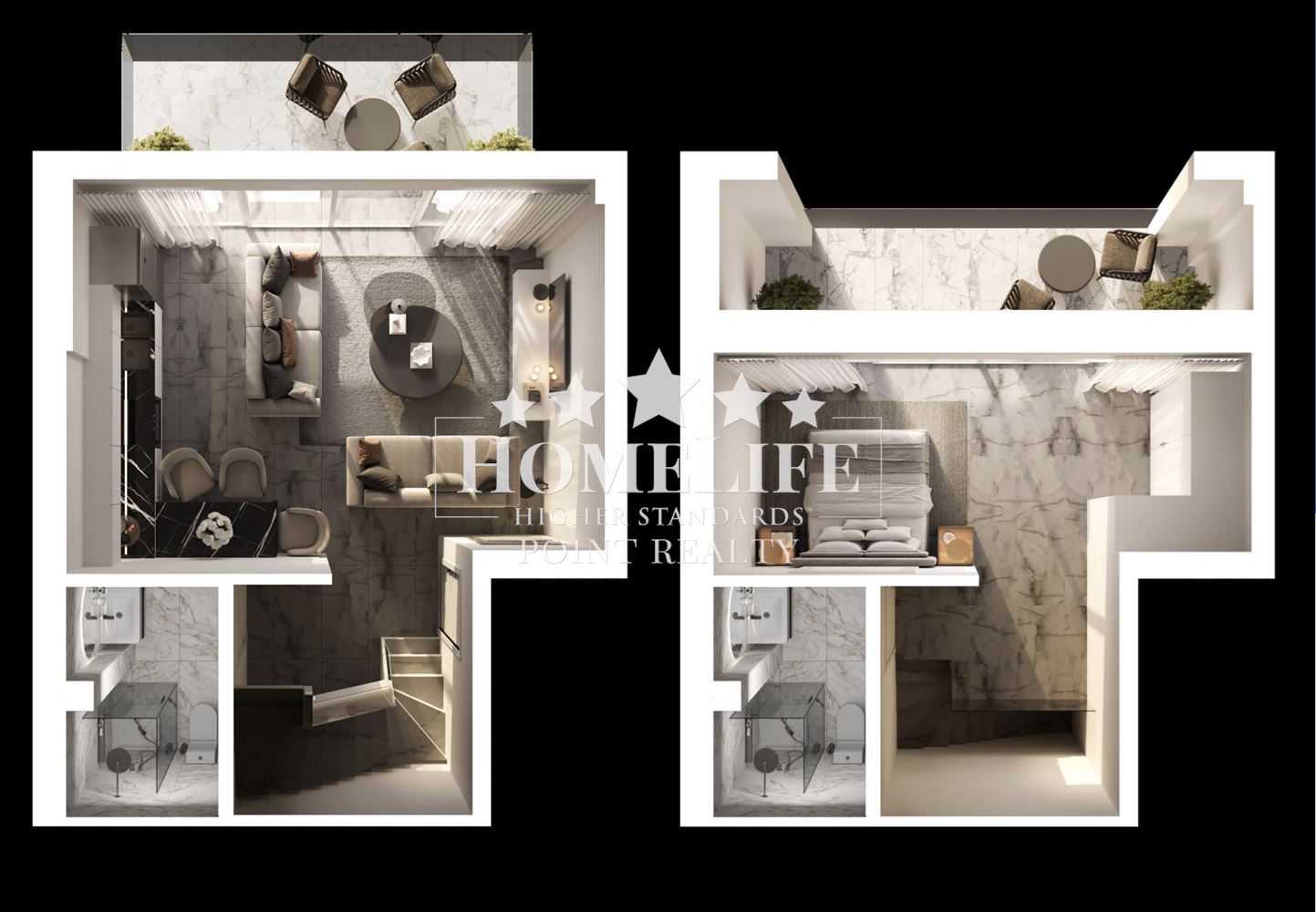 One-bedroom maisonette in a newly built building in Nea Kallikratia-0 Мезонет с една спалня в новопостроена сграда в Неа Каликратия - 0